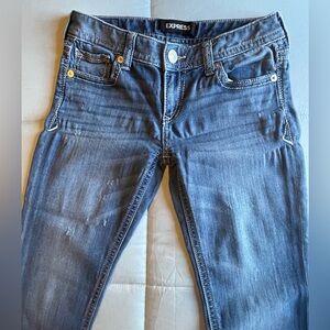 Express Barely Boot Low-Rise Women’s Jeans - Size 2R - Dark Wash